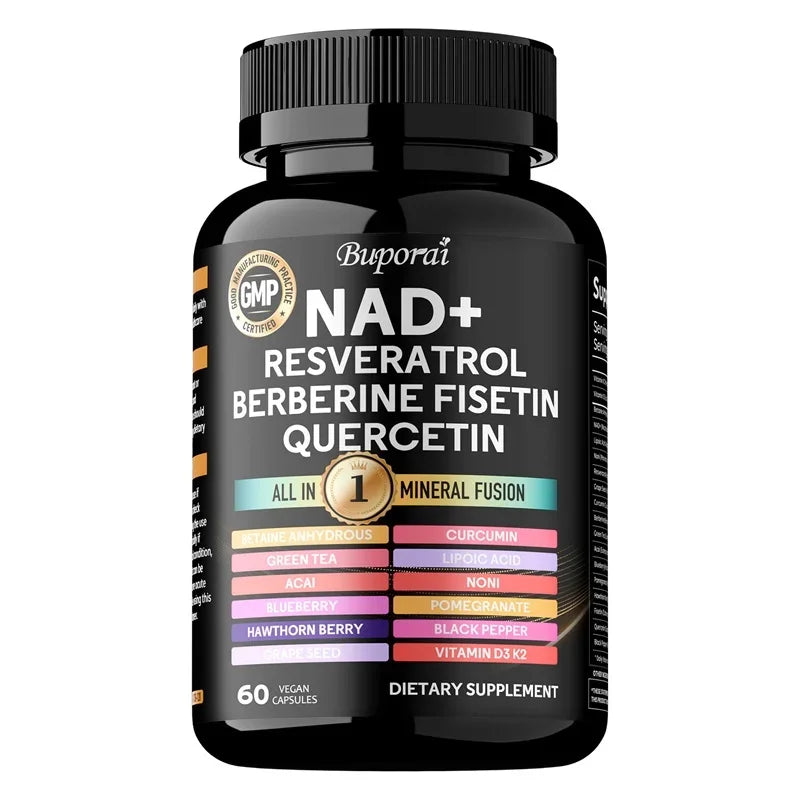 NAD+, Resveratrol, Quercetin, Berberine Fisetin
