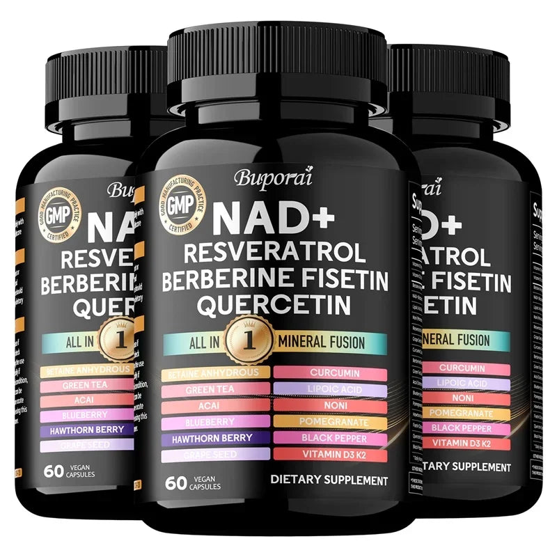 NAD+, Resveratrol, Quercetin, Berberine Fisetin