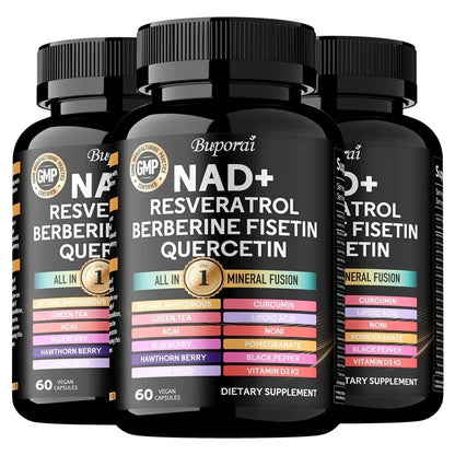 NAD+, Resveratrol, Quercetin, Berberine Fisetin