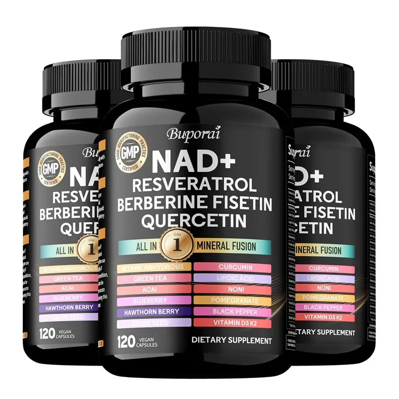 NAD+, Resveratrol, Quercetin, Berberine Fisetin