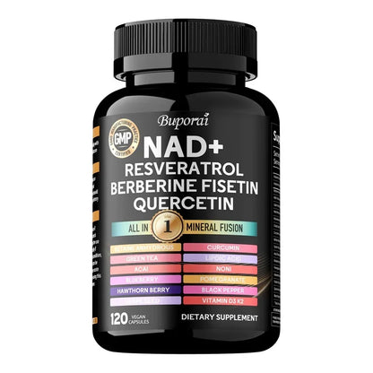 NAD+, Resveratrol, Quercetin, Berberine Fisetin